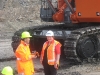 Mary Hood about to receive the keys for the new EX1900, 2007, Stockton Mine